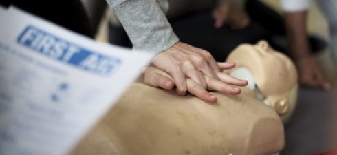 CPR First Aid Training Concept